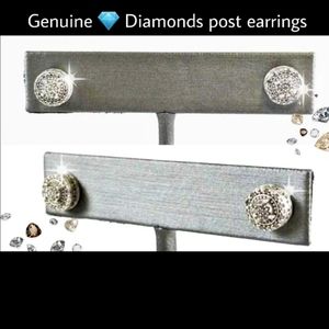 GENUINE DIAMOND 💎 34 diamonds post earrings.